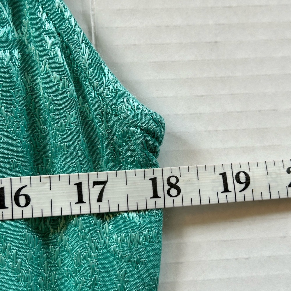 Citron Santa Monica MED 100% rayon mint turquoise cottagecore Dress - Picture 7 of 11